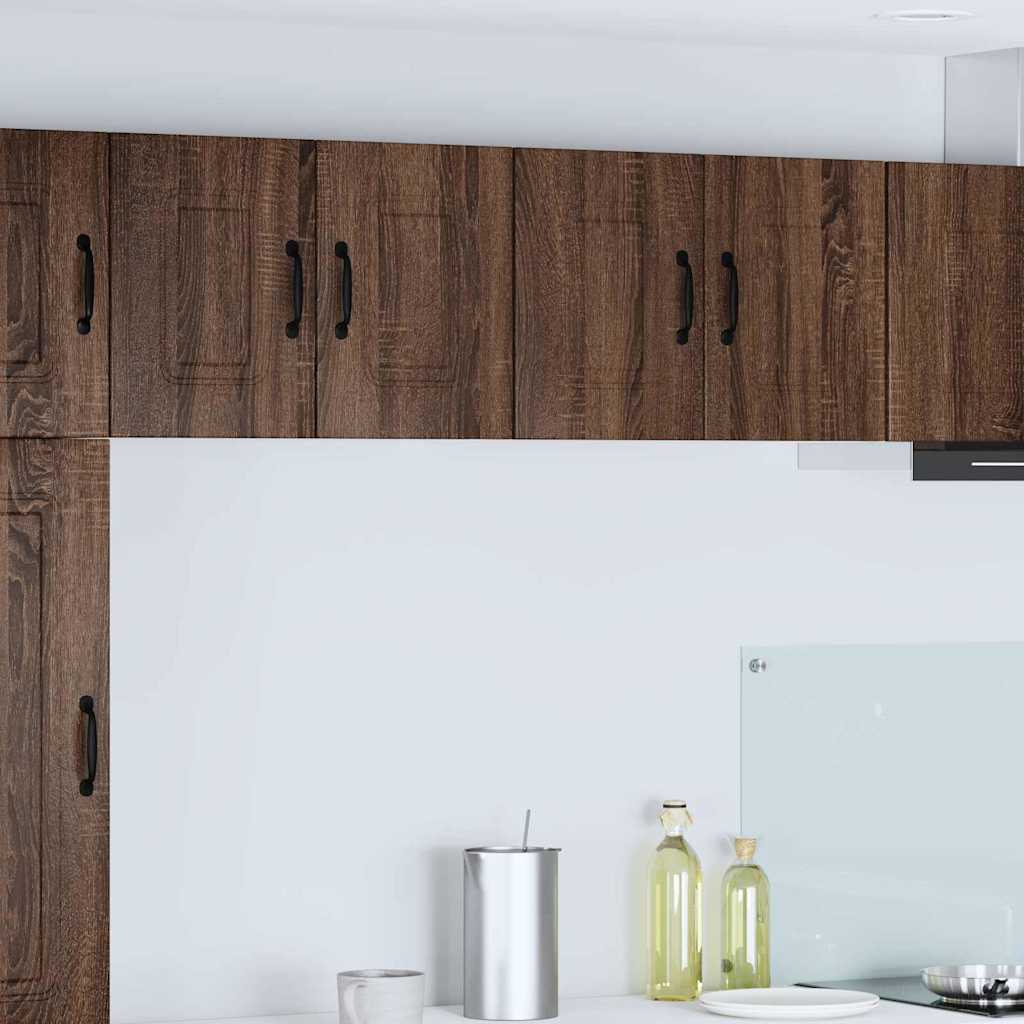 Küchenhängeschrank mit Regal Braun Eichen-Optik 60 x 31 x 40 cm